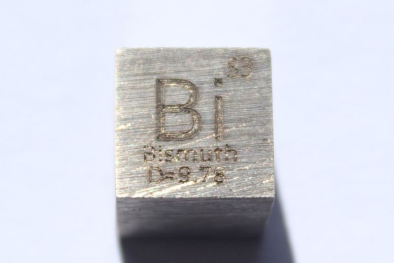 Wismut-Dichtewrfel Bismuth Density Cube 1cm3 ca. 99,99%