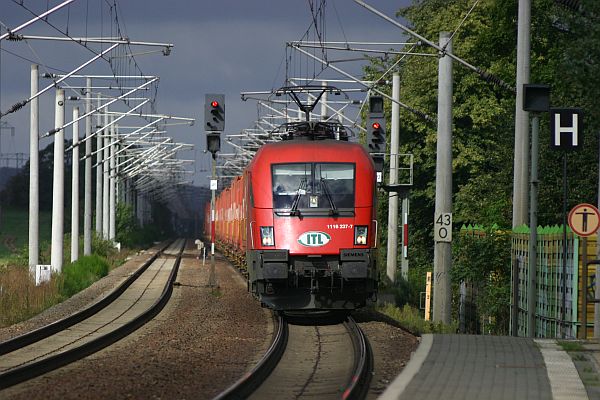 Dieser Zug kommt aus Leipzig