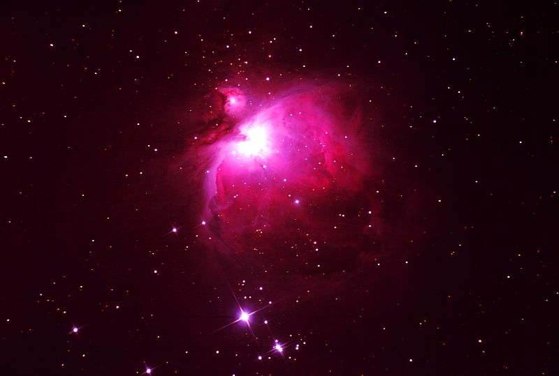 Der Orionnebel ist eine Geburtssttte junger Sterne