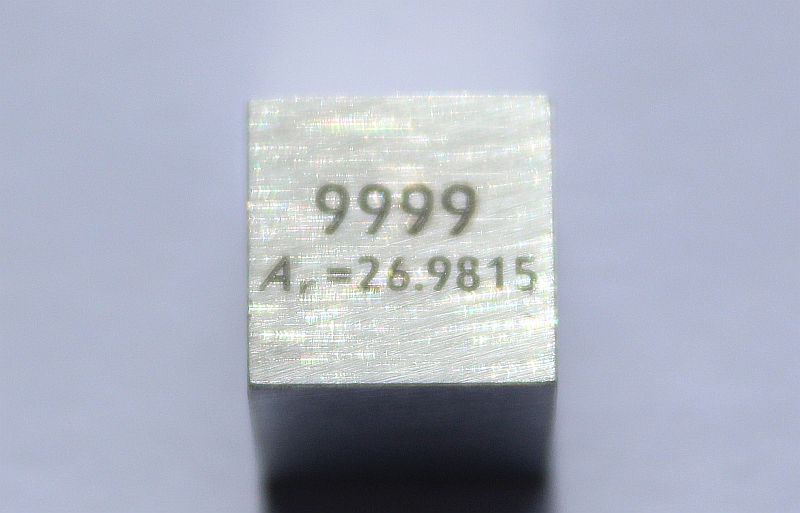 Aluminium-Dichtewrfel Aluminium Density Cube 1cm3 ca. 99,99%
