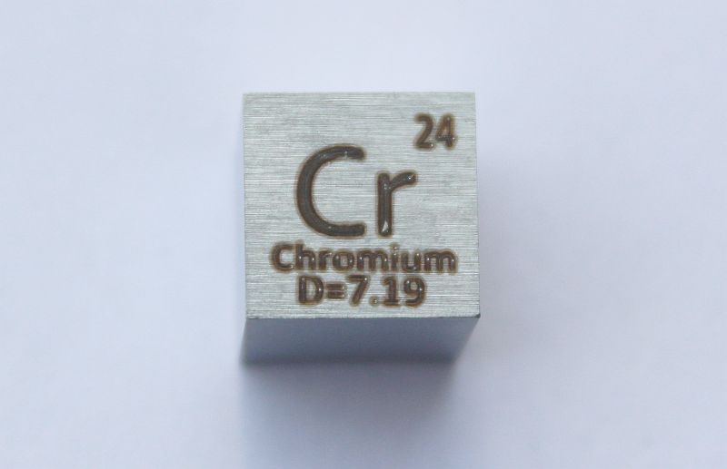 Chrom-Dichtewrfel Chromium Density Cube 1cm3 ca. 99,7%