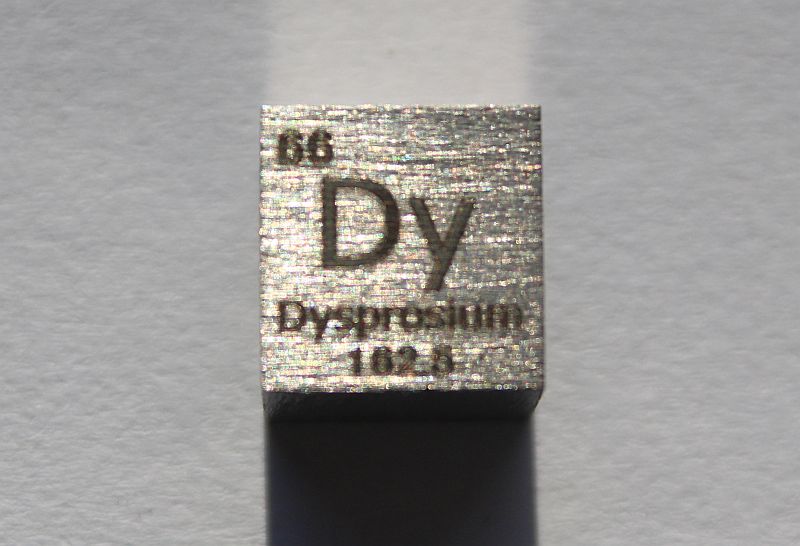 Dysprosium-Dichtewrfel Dysprosium Density Cube 1cm3 ca. 99,9%
