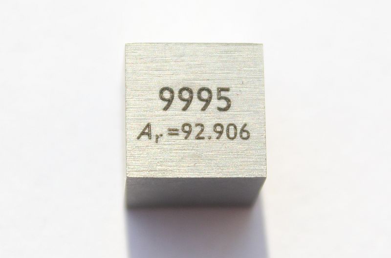 Niob-Dichtewrfel Niobium Density Cube 1cm3 ca. 99,95%