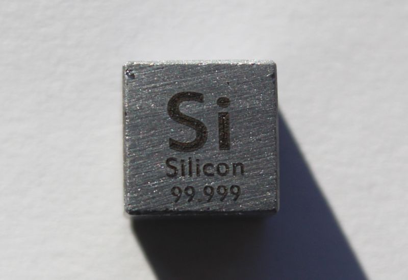 Silizium-Dichtewrfel Silicon Density Cube 1cm3 ca. 99,999%