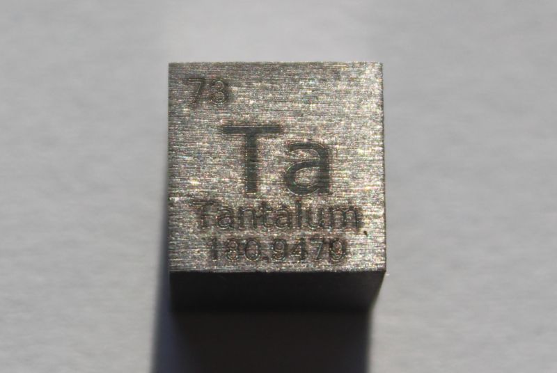 Tantal-Dichtewrfel Tantalum Density Cube 1cm3 ca. 99,9%